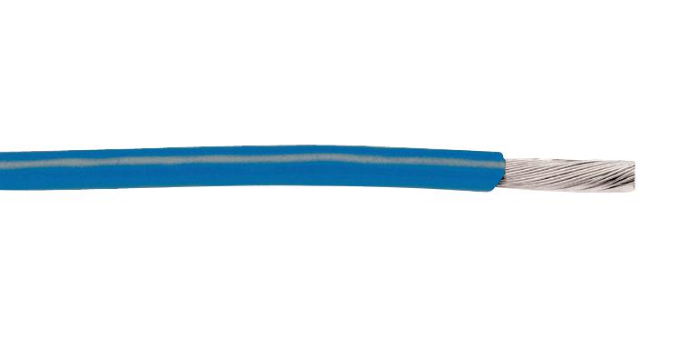 BELDEN 83003 006100 Wire, Hook Up, Hi Temp, HTF Thermoelastomer, Light Blue, 24 AWG, 100 ft