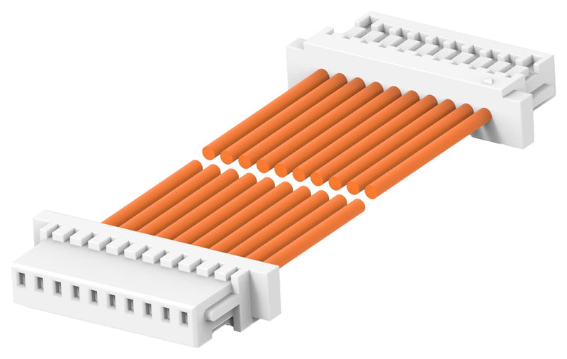 TE CONNECTIVITY 2405396-5 Cable Assembly, CN1 Connector to CN2 Connector, 10 Ways, 1 mm, 1 Row, 300 mm, 11.8 "