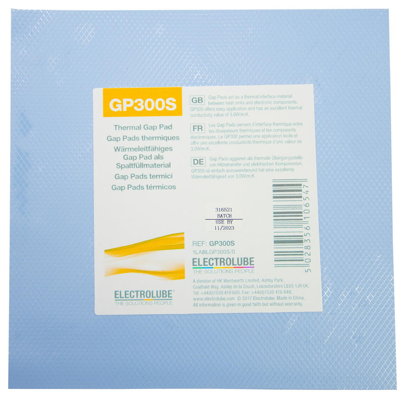 Electrolube GP300SL GP300SL Thermal Gap Pad GP300 Series Thermally Conductive Silicone 3 W/m.k 200 mm x 1
