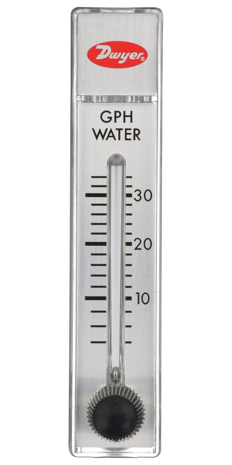 DWYER RMA-45-SSV Liquid Flowmeter, SS Valve, 5 to 50 GPH, 100 psi, 4 % Accuracy, 1/8" FNPT, RATE-MASTER RMA Series