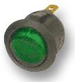 ARCOLECTRIC / BULGIN LIMITED R13112BNAB Rocker Switch, Off-(On), SPST, Illuminated, Panel Mount, Green, R13