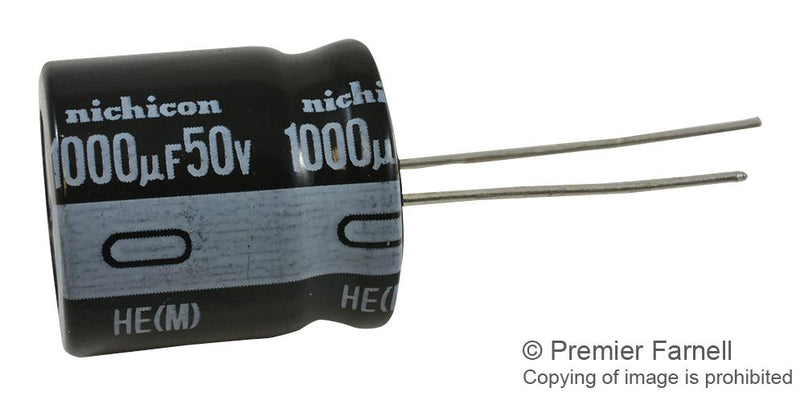 Nichicon UHE1H102MHD3TN UHE1H102MHD3TN Electrolytic Capacitor 1000 &Acirc;&micro;F 50 V &plusmn; 20% Radial Leaded 10000 Hours @ 105&deg;C Polar