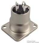 AMPHENOL AUDIO AC3MMDZ XLR Connector, 3 Contacts, Plug, Panel Mount, Silver Plated Contacts, Metal Body, AC