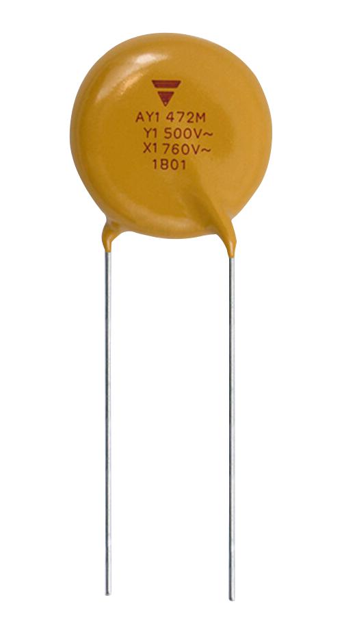 VISHAY AY1152M41Y5UC6TL0 Ceramic Suppression Capacitor, 1500 pF, &plusmn; 20%, X1 / Y1, 760 VAC, 500 VAC, Radial Leaded