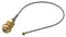 WURTH ELEKTRONIK 636207040200 RF / Coaxial Cable Assembly, SMA Bulkhead Jack to 90&deg; UMRF Plug, 1.13mm, 50 ohm, 7.9 ", 200 mm