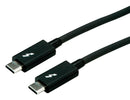 ROLINE 11.02.9041 USB Cable, Type C Plug to Type C Plug, 1 m, 3.3 ft, Black