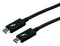 ROLINE 11.02.9041 USB Cable, Type C Plug to Type C Plug, 1 m, 3.3 ft, Black