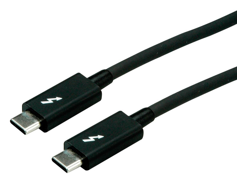 ROLINE 11.02.9041 USB Cable, Type C Plug to Type C Plug, 1 m, 3.3 ft, Black