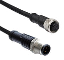 AMPHENOL LTW M12A12ML-12AFL-SB001 Sensor Cable, M12 Plug, M12 Receptacle, 12 Positions, 1 m, 3.3 ft, M Series