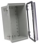 BUD INDUSTRIES PTQ-11041-C ENCLOSURE, PC/GFR, GRAY/CLEAR