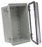 BUD INDUSTRIES PTQ-11041-C ENCLOSURE, PC/GFR, GRAY/CLEAR