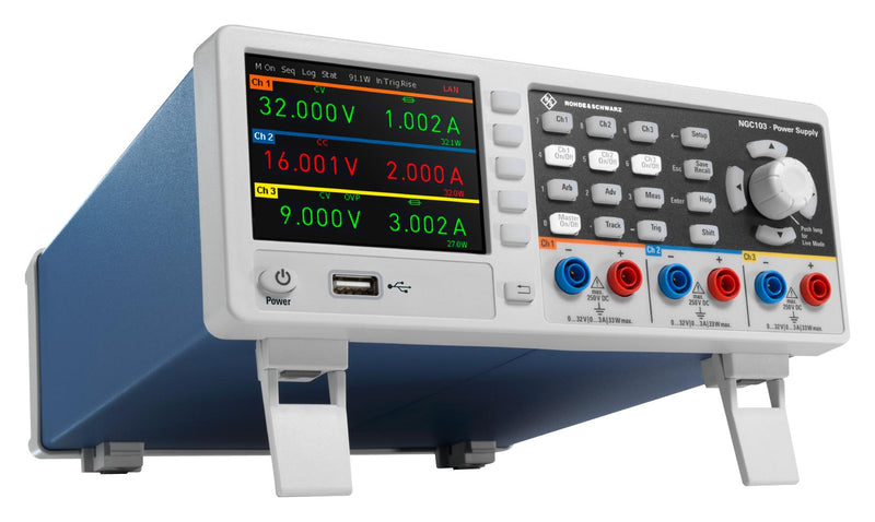 ROHDE & SCHWARZ NGC103 Bench Power Supply, Programmable, 3 Output, 0 V, 32 V, 0 A, 3 A