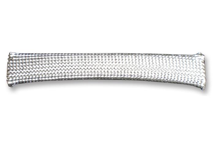 ALPHA WIRE PF2401 NA005 Sleeving, Uncoated Flexible, Braided, Fibreglass, Natural, 0.311 ", 30.5 m, 100 ft
