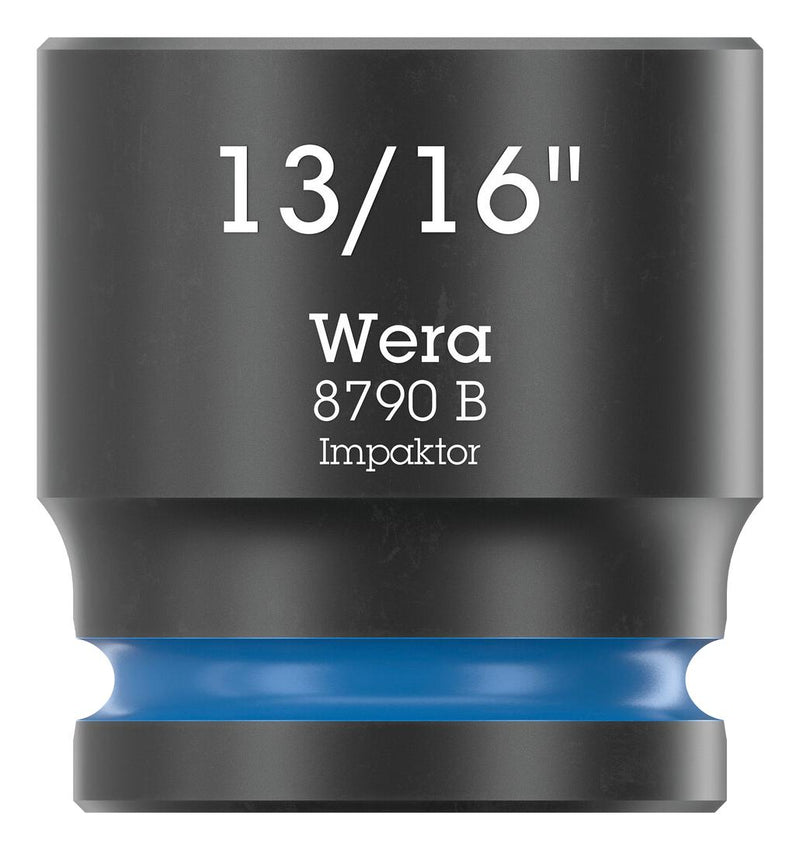 WERA 05005523001 Socket, Hexagonal, Impaktor, 3/8" Drive, 13/16" AF, 32mm L