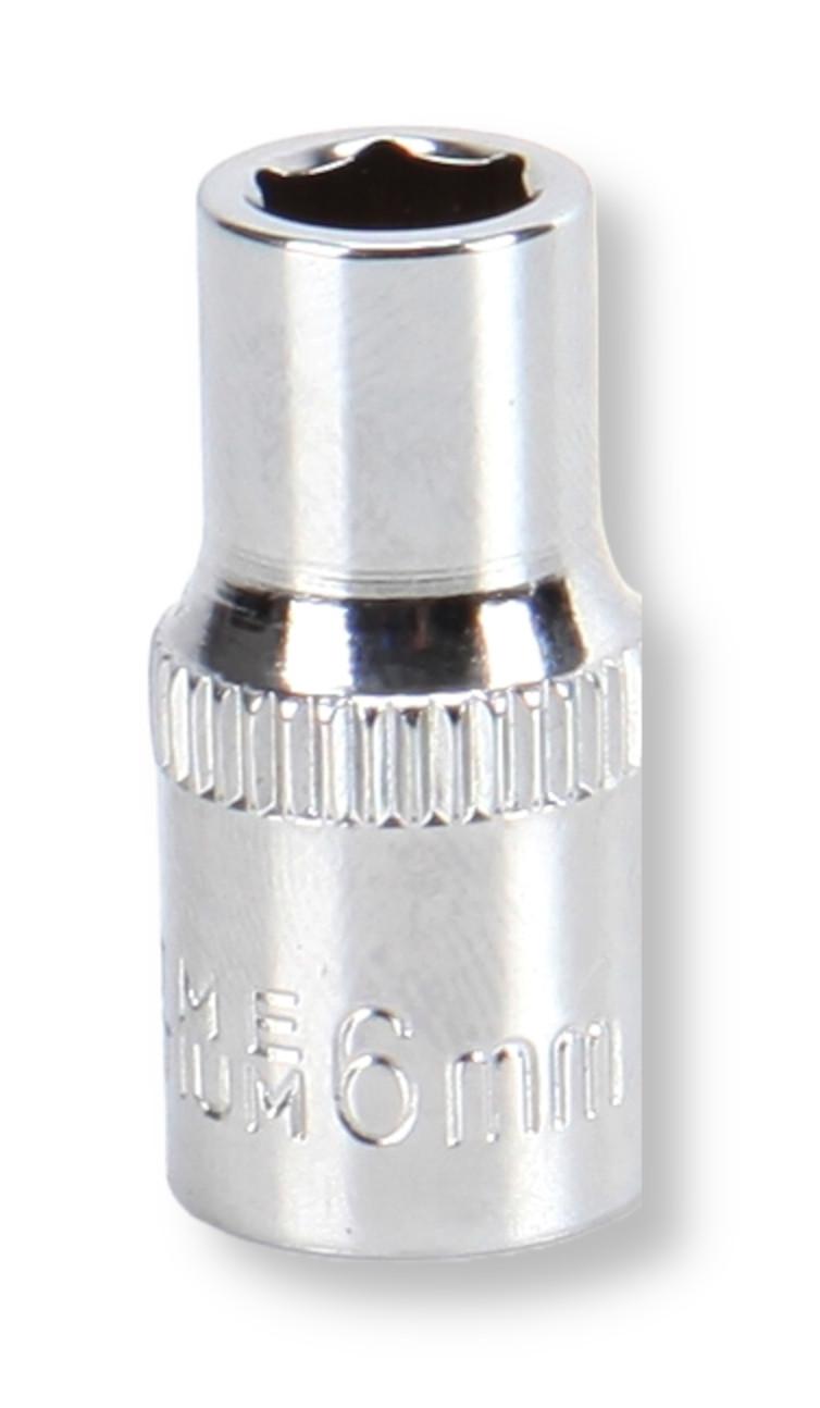 MULTICOMP PRO MP14-CRV06 Socket, Hex, 6mm, 1/4" Drive Size, Chrome Vanadium, DIN3120
