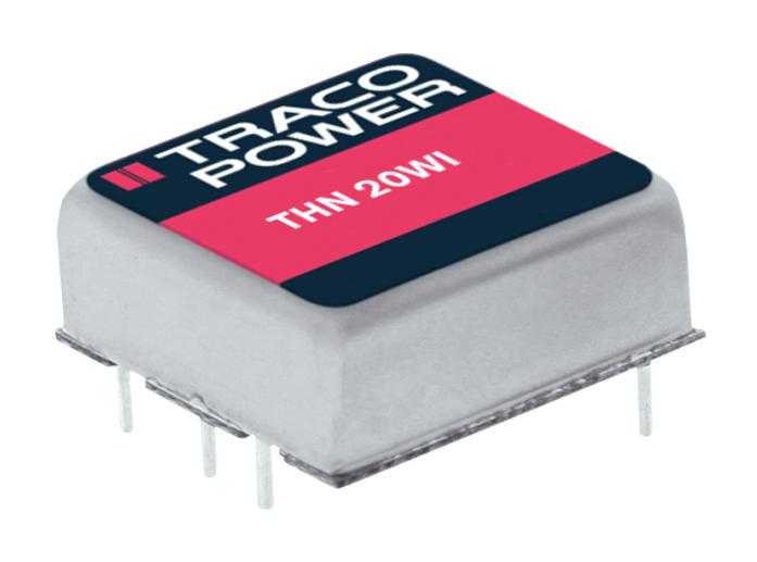 TRACO POWER THN 20-2425WI Isolated Through Hole DC/DC Converter, ITE, DIP, 4:1, 20 W, 2 Output, 24 V