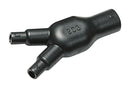 HELLERMANNTYTON 402-03037 Heat Shrink Boot, 2-Way Outlet, VG-Style, Y Transition, 1.06 ", 27 mm, Black, 3.15 ", 80 mm