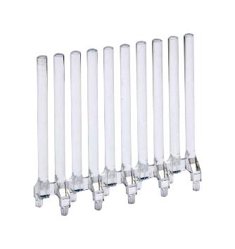 MENTOR 1272.1016 Light Pipe, Polycarbonate, 15 mm, 6 Pipes, Circular, PC Board, Transparent