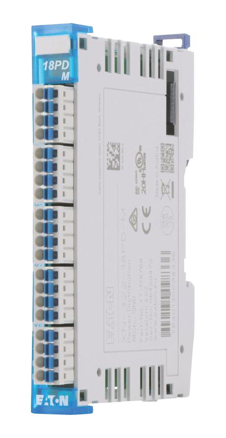 EATON MOELLER XN-322-18PD-M Field Potential Distributor Module, 18 Channel, 8 A, 18 to 30 VDC, IP20, XN-322 Series