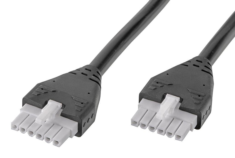 MOLEX 215330-0620 Cable Assembly, Mini-Fit Jr. Receptacle to Mini-Fit Jr. Receptacle, 6 Ways, 4.2 mm, 1 Row, 2 m