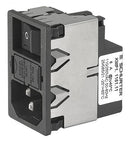SCHURTER KMF1.1221.11 Filtered IEC Power Entry Module, IEC C14, General Purpose, 2 A, 250 VAC, 2-Pole Switch