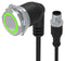 EAO 82-665G.2134 Vandal Resistant Switch, Ring Illuminated, 24V LED, 82 Series, 22 mm, SPDT, Maintained