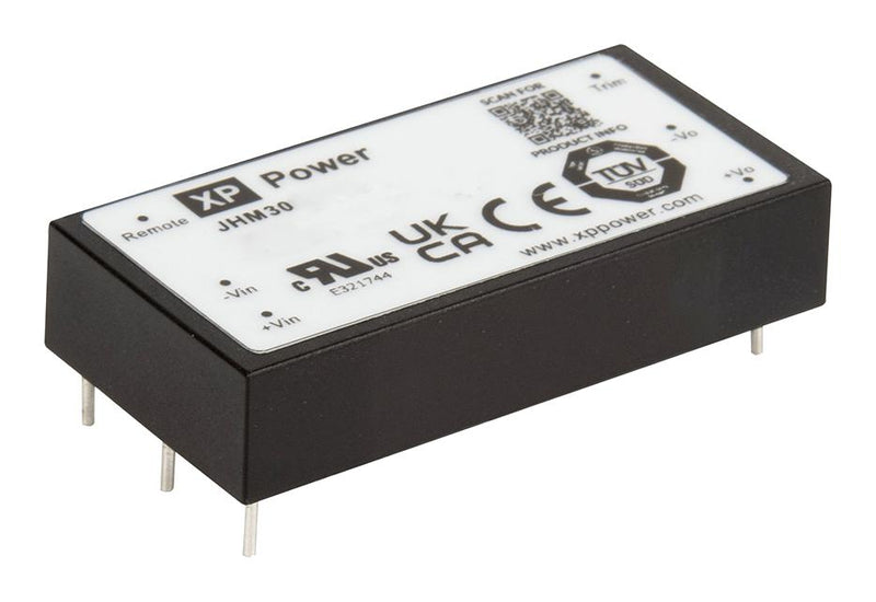 XP POWER JHM3024D12 Isolated Through Hole DC/DC Converter, Medical, DIP, 2:1, 30 W, 2 Output, 12 V
