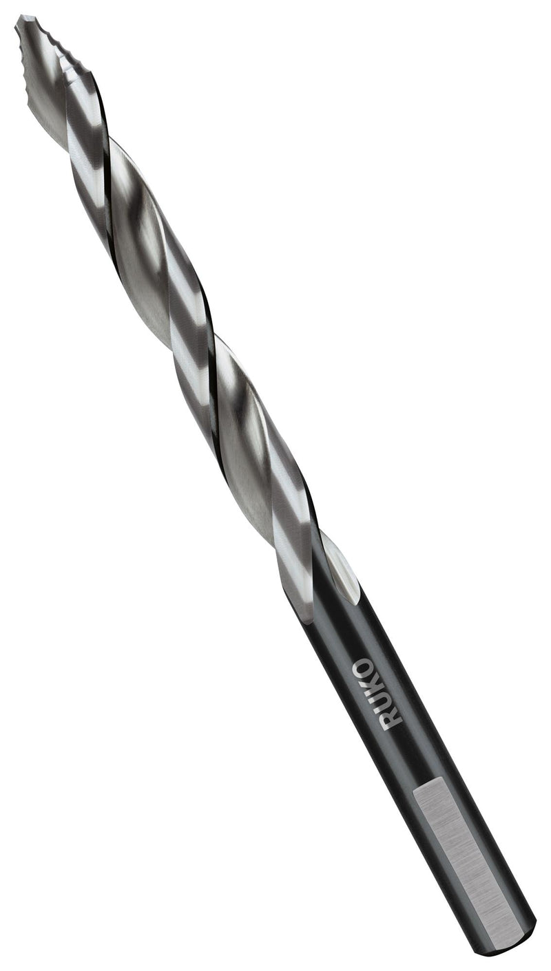 RUKO 259040 Twist Drill Bit, 4mm Drill Hole, 43mm Effective Length, 75mm OAL