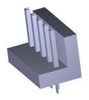 MOLEX 207478-1005 Pin Header, Power, 3.96 mm, 1 Rows, 5 Contacts, Through Hole Straight, L1NK 396 207478
