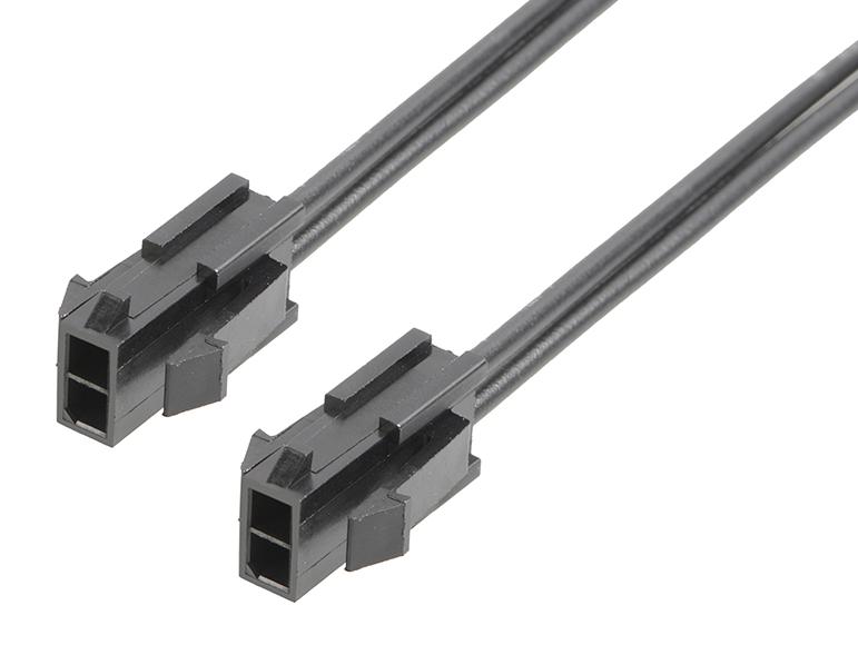 MOLEX 214757-2023 Cable Assembly, Micro-Fit 3.0 Plug to Micro-Fit 3.0 Plug, 2 Ways, 3 mm, 2 Row, 600 mm, 23.6 "