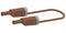 MULTICOMP PRO MP771111 Banana Test Lead, 4mm Banana Plug, Stackable, 4mm Stackable Banana Plug, 2.32 ", 59 mm, Brown
