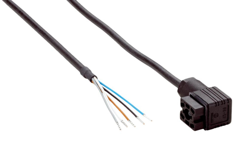 SICK DOL-1406-W02M Sensor Cable, 90&deg; Receptacle, Free End, 6 Positions, 2 m, 6.6 ft
