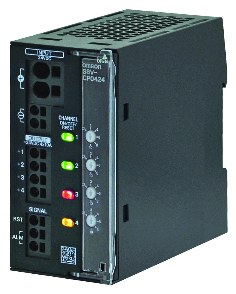 OMRON INDUSTRIAL AUTOMATION S8V-CP0424 Electronic Circuit Breaker, S8V-CP Series, 40 A, 24 VDC, DIN Rail, 10 A
