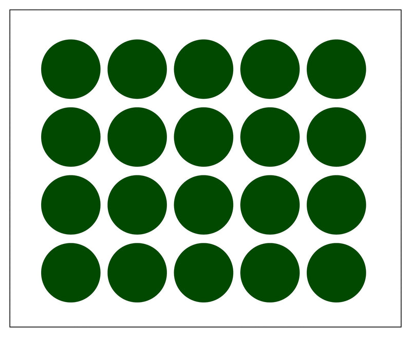 Multicomp PRO MP010417 MP010417 Label Round Self Adhesive 25 mm Paper Green
