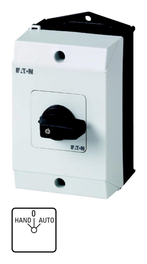 EATON MOELLER T0-1-15431/I1 Rotary Switch, Changeover, 3 Position, 1 Pole, 45 &deg;, 20 A, 690 V, T0 Series
