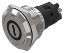 EAO 82-6152.2000.B001 Vandal Resistant Switch, On/Off, 82 Series, 22 mm, SPDT, Maintained, Round Flat Flush, Natural