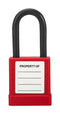 MULTICOMP PRO MP014036 Safety Padlock, Rubber Coated Aluminium, 6.4mm Dia Shackle, -30 &deg;C to 120 &deg;C