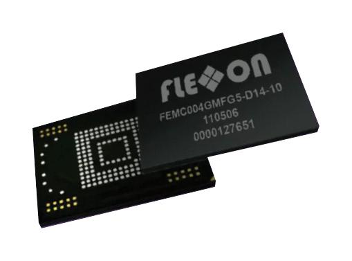 FLEXXON FEMC128G-M10 Flash Memory, 3D TLC NAND, 128 GB, 128G x 8bit, eMMC 5.1, FBGA, 153 Pins