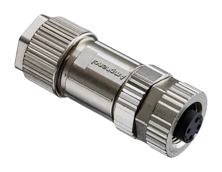 AMPHENOL LTW MSAS-03BFFB-SL7001 Sensor Connector, M Series, M12, Female, 3 Positions, Screw Socket, Straight Cable Mount