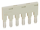 WAGO 859-406 Jumper (Busbar), 18 A, Light Grey, Jumper, Relay and Optocoupler Modules, 6 Ways