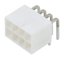 MOLEX 39301-082. Pin Header, Power, Wire-to-Board, 4.2 mm, 2 Rows, 8 Contacts, Through Hole Right Angle