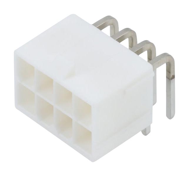 MOLEX 39301-082. Pin Header, Power, Wire-to-Board, 4.2 mm, 2 Rows, 8 Contacts, Through Hole Right Angle