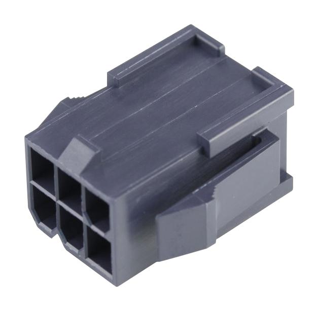 MOLEX 46993-0610. Connector Housing, Mini-Fit Jr. 46993 Series, Plug, 6 Ways, 4.2 mm