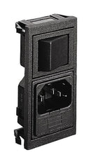 Bulgin Limited BZV01/Z0000/70 BZV01/Z0000/70 Un-Filtered IEC Power Entry Module C14 General Purpose 10 A 250 VAC 2-Pole Switch