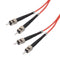 L-COM FODST-RD-01 Fibre Optic Cable, Multimode, 2 Fibres, 62.5&micro;m/125&micro;mDia, ST-ST Duplex, 1m