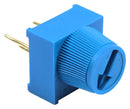 VISHAY M61P105KT20T607 Trimmer, w/Knob, Single Turn, Cermet, Top Adjust, 1 Mohm, Through Hole, 1 Turns