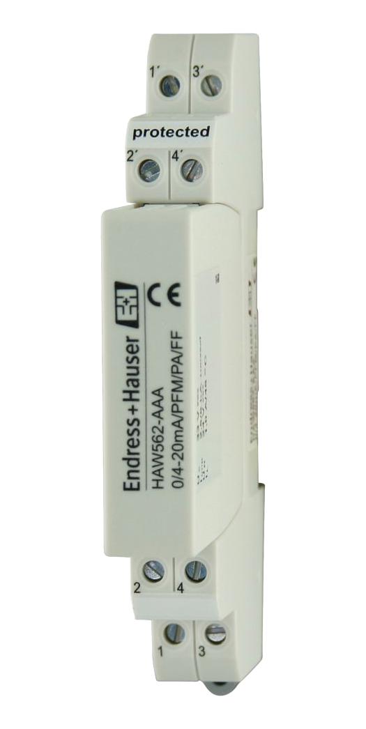 ENDRESS+HAUSER HAW562-AAA Line Protector, 1 Pole, 20 kA, 33 VDC, DIN Rail, HAW562 Series