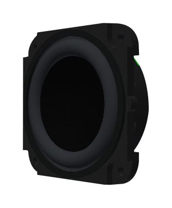 PUI AUDIO AS03204MS-3-R Speaker, 200 Hz to 20 kHz, 4 ohm, 4 W, 83 dBA, Round with Square Frame, Panel Mount