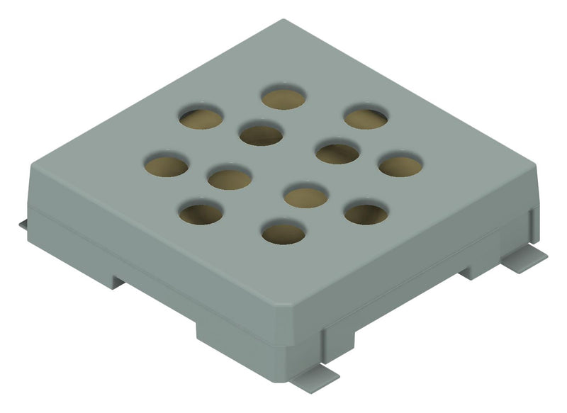 PUI AUDIO SMS-2504MS-WP-HT Speaker, 4 ohm, 2 W, 90 dB, 650 Hz to 20 kHz, Square, SMD Mount, 25mm x 25mm x 6.5mm