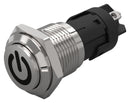 EAO 82-4162.1000.B002 Vandal Resistant Switch, Standby, 82 Series, 16 mm, SPDT, Momentary, Round Raised Flat Flush